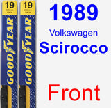 Front Wiper Blade Pack for 1989 Volkswagen Scirocco - Premium