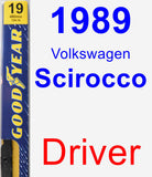 Driver Wiper Blade for 1989 Volkswagen Scirocco - Premium