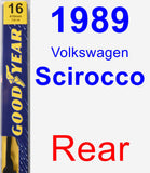 Rear Wiper Blade for 1989 Volkswagen Scirocco - Premium