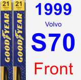 Front Wiper Blade Pack for 1999 Volvo S70 - Premium