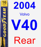 Rear Wiper Blade for 2004 Volvo V40 - Premium