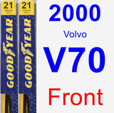 Front Wiper Blade Pack for 2000 Volvo V70 - Premium
