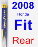 Rear Wiper Blade for 2008 Honda Fit - Rear