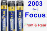 Front & Rear Wiper Blade Pack for 2003 Ford Focus - Assurance