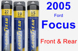 Front & Rear Wiper Blade Pack for 2005 Ford Focus - Assurance