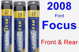 Front & Rear Wiper Blade Pack for 2008 Ford Focus - Assurance