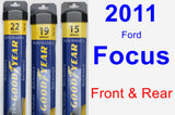 Front & Rear Wiper Blade Pack for 2011 Ford Focus - Assurance