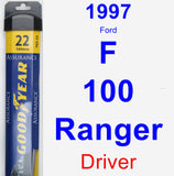 Driver Wiper Blade for 1997 Ford F-100 Ranger - Assurance