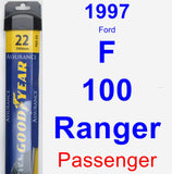 Passenger Wiper Blade for 1997 Ford F-100 Ranger - Assurance