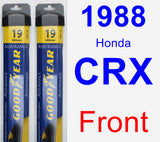 Front Wiper Blade Pack for 1988 Honda CRX - Assurance