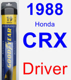 Driver Wiper Blade for 1988 Honda CRX - Assurance