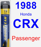 Passenger Wiper Blade for 1988 Honda CRX - Assurance