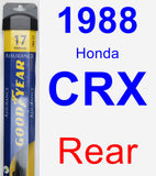 Rear Wiper Blade for 1988 Honda CRX - Assurance