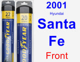 Front Wiper Blade Pack for 2001 Hyundai Santa Fe - Assurance