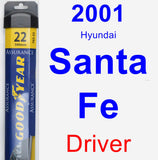 Driver Wiper Blade for 2001 Hyundai Santa Fe - Assurance