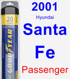 Passenger Wiper Blade for 2001 Hyundai Santa Fe - Assurance