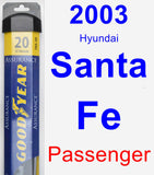 Passenger Wiper Blade for 2003 Hyundai Santa Fe - Assurance