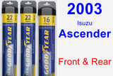 Front & Rear Wiper Blade Pack for 2003 Isuzu Ascender - Assurance
