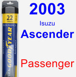 Passenger Wiper Blade for 2003 Isuzu Ascender - Assurance
