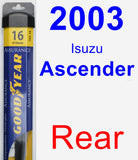 Rear Wiper Blade for 2003 Isuzu Ascender - Assurance