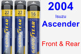 Front & Rear Wiper Blade Pack for 2004 Isuzu Ascender - Assurance