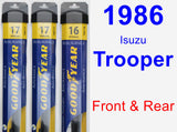 Front & Rear Wiper Blade Pack for 1986 Isuzu Trooper - Assurance