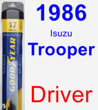 Driver Wiper Blade for 1986 Isuzu Trooper - Assurance