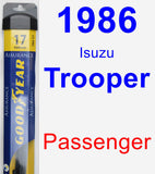 Passenger Wiper Blade for 1986 Isuzu Trooper - Assurance