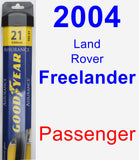 Passenger Wiper Blade for 2004 Land Rover Freelander - Assurance