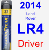 Driver Wiper Blade for 2014 Land Rover LR4 - Assurance