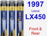 Front & Rear Wiper Blade Pack for 1997 Lexus LX450 - Assurance