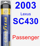 Passenger Wiper Blade for 2003 Lexus SC430 - Assurance