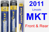 Front & Rear Wiper Blade Pack for 2011 Lincoln MKT - Assurance