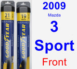Front Wiper Blade Pack for 2009 Mazda 3 Sport - Assurance