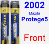 Front Wiper Blade Pack for 2002 Mazda Protege5 - Assurance