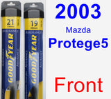 Front Wiper Blade Pack for 2003 Mazda Protege5 - Assurance
