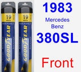 Front Wiper Blade Pack for 1983 Mercedes-Benz 380SL - Assurance