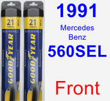 Front Wiper Blade Pack for 1991 Mercedes-Benz 560SEL - Assurance
