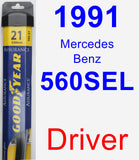 Driver Wiper Blade for 1991 Mercedes-Benz 560SEL - Assurance