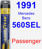 Passenger Wiper Blade for 1991 Mercedes-Benz 560SEL - Assurance