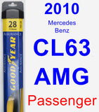 Passenger Wiper Blade for 2010 Mercedes-Benz CL63 AMG - Assurance