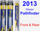 Front & Rear Wiper Blade Pack for 2013 Nissan Pathfinder - Assurance