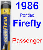 Passenger Wiper Blade for 1986 Pontiac Firefly - Assurance