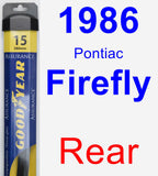 Rear Wiper Blade for 1986 Pontiac Firefly - Assurance