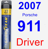 Driver Wiper Blade for 2007 Porsche 911 - Assurance