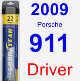 Driver Wiper Blade for 2009 Porsche 911 - Assurance