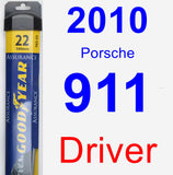 Driver Wiper Blade for 2010 Porsche 911 - Assurance