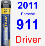 Driver Wiper Blade for 2011 Porsche 911 - Assurance