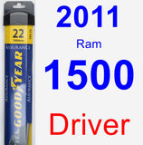 Driver Wiper Blade for 2011 Ram 1500 - Assurance