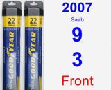 Front Wiper Blade Pack for 2007 Saab 9-3 - Assurance